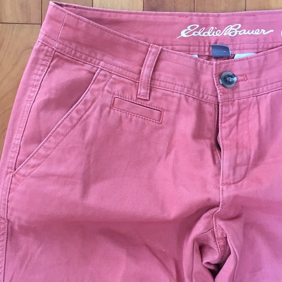 Eddie Bauer 2 Rust/Coral Khaki Pants - Picture 2 of 4
